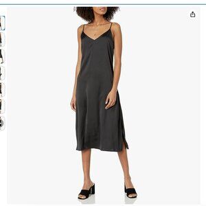 Black Midi Slip Dress